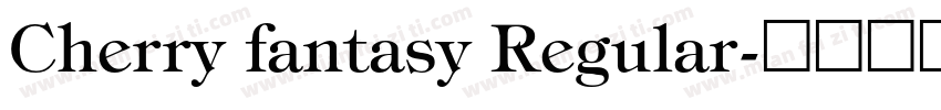 Cherry fantasy Regular字体转换